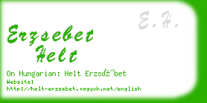 erzsebet helt business card